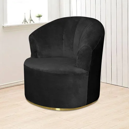 Vista 4 de Funda de terciopelo para silla giratoria de barril giratorio, funda elástica para silla decorativa de barril para sillón, funda de sofá moderna