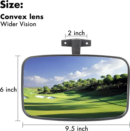 Vista 7 de 10L0L Juego de espejos para carrito de golf, espejos laterales y espejo retrovisor panorámico grande Radian extra ancho para EZGO Yamaha Club Car