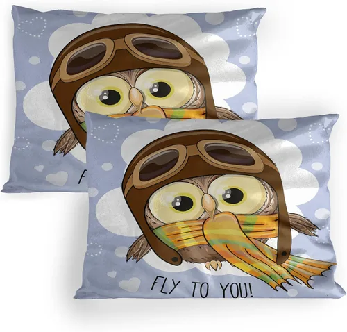 Vista 5 de Lunarable Nature Pillow Sham Set of 2, Sunset in a Winter Park Russia Sun Rays Through Trees Pathway to Forest, Quality Microfiber Bedding Item for
