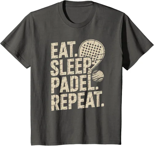 Vista 79 de Camiseta Eat Sleep Padel Repeat Padel Jugador de Tenis