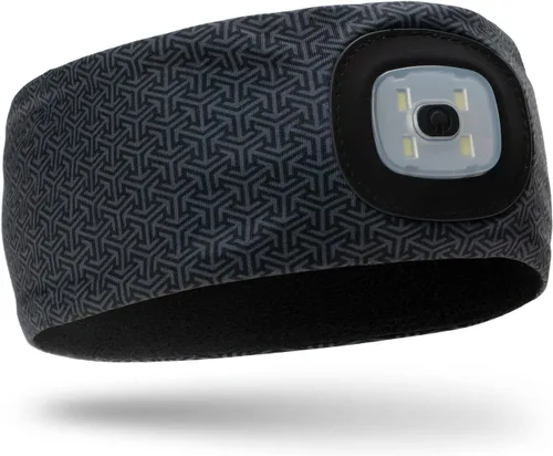 Vista 39 de Gone For a Run Gorros y diademas reversibles con forro polar LED para correr 3 modos de luz