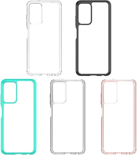 Vista 7 de Funda para Galaxy A03S Samsung A03S Funda Premium Clear Panel trasero + TPU Bumper Cover para Samsung Galaxy A03S versión de EE. UU. (YKL negro)