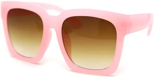 Vista 2 de Gafas de sol de plástico grueso con borde de cuernos para mujer, estilo novio, XXL