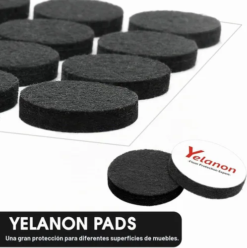Vista 2 de Yelanon Almohadillas de fieltro para suelos de madera dura, 261 protectores de piso de alta calidad para muebles, almohadillas de fieltro para patas