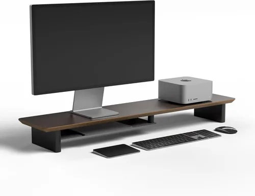 Vista 3 de amesoba Juego de accesorios para estante de escritorio (nogal oscuro, accesorio)