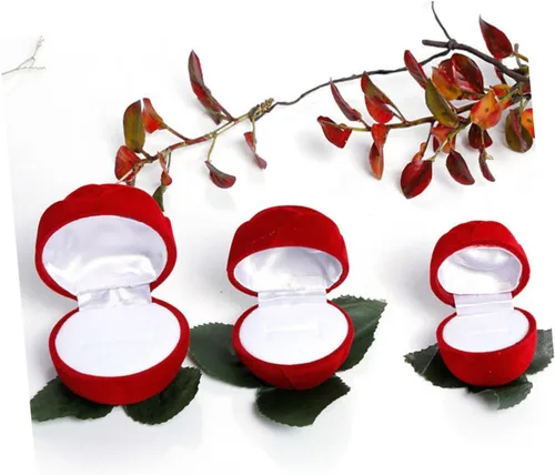 Vista 6 de ABOOFAN 15 Pcs Gift Box Wedding Rings Case Rose Ring Holder Jewelry Case Rose Ring Case Cookie Packaging Earring Storage Organizer Rings Storage