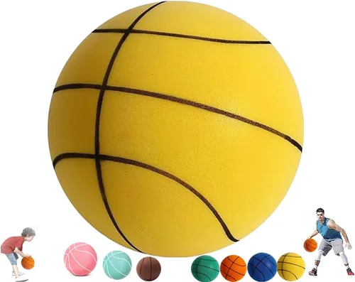 Vista 18 de Baloncesto silencioso, balón silencioso para interiores, baloncesto silencioso con asas, baloncesto de espuma silenciosa, baloncesto silencioso