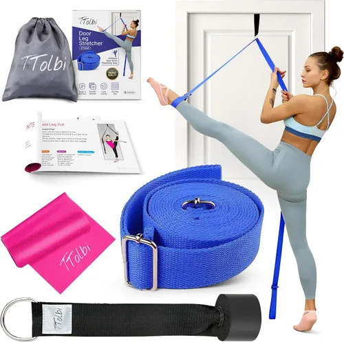 Vista 10 de Leg Stretcher Strap with Door Anchor and Resistance Band, Splits Trainer Home Flexibility Trainer for Splits, Ballet, Dance, Cheer, Yoga