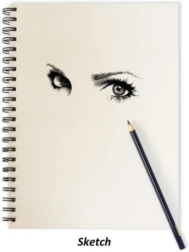 Vista 5 de KXF Don't Look At Me Like That/ Cat Cover 8.5x11 pulgadas, cuaderno de bocetos de tapa dura, 40 hojas en blanco, bloc de bocetos encuadernado