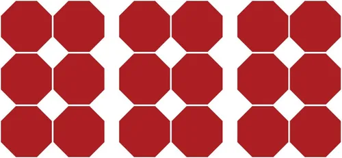 Vista 34 de LiteMark - Adhesivo octogonal extraíble (1.0 in, 160 unidades), color rojo