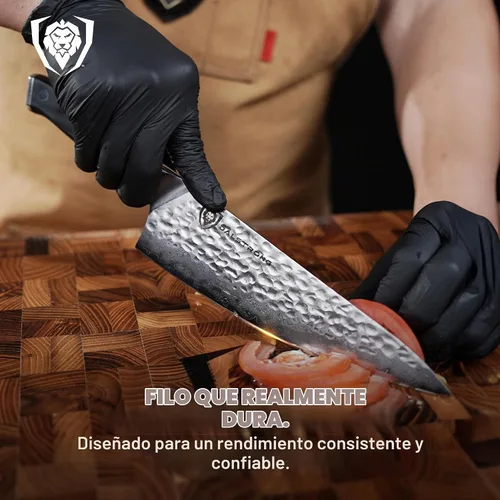 Vista 2 de Dalstrong 8" Japanese Chef Knife Gyuto - 66-Layer Damascus AUS-10V .Elite Negro
