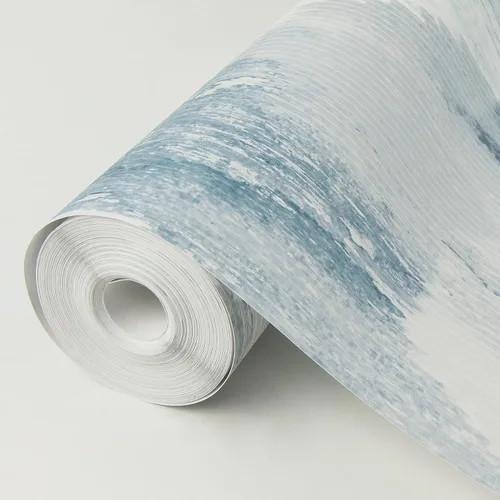 Vista 4 de Papel pintado abstracto azul Mahi