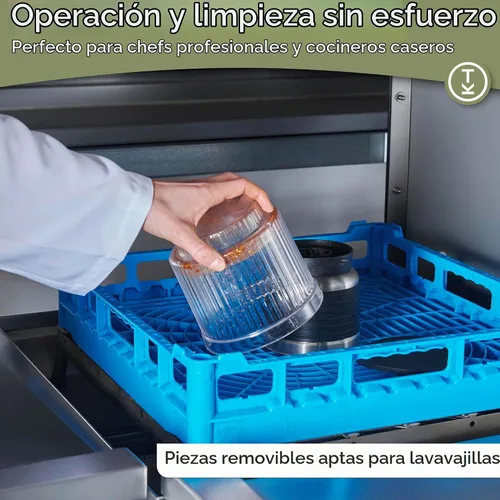 Vista 7 de Molinillo de especias eléctrico comercial de 750 W, molinillo de café de grano de hierbas de acero inoxidable resistente con temporizador modo
