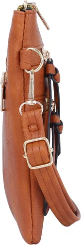 Vista 5 de DELUXITY Essential Casual Functional Multi Pocket Double Zipper Crossbody Purse Bag Shoulder Bag for Women