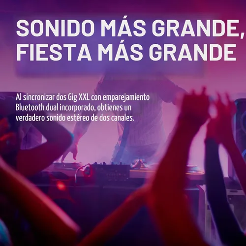 Vista 5 de Klipsch Gig XXL, negro - Altavoz Bluetooth inalámbrico portátil - Múltiples modos de color - Aumento de graves - Dos woofers de 6.5 pulgadas y dos