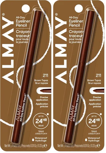 Vista 18 de Almay Lápiz delineador de ojos todo el día, 205 negro, 0.01 oz