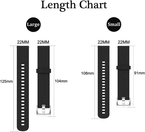 Vista 4 de Compatible con Garmin Vivoactive 4, correa de repuesto de silicona de liberación rápida de 0.866 in de ancho para Garmin Vivoactive 4/Garmin Venu