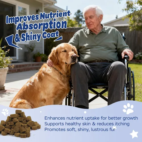 Vista 3 de Masticables suaves probióticos para perros, mezcla de 6 cepas para la salud digestiva e inmunológica, apoya el equilibrio intestinal, reduce