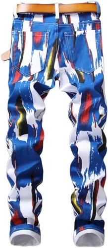 Vista 107 de Enrica Pantalones vaqueros estampados casuales para hombre