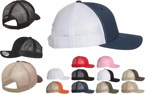 Vista 2 de Gorra de camionero personalizada Yupoong 6606 bordada con tu propio texto curvado