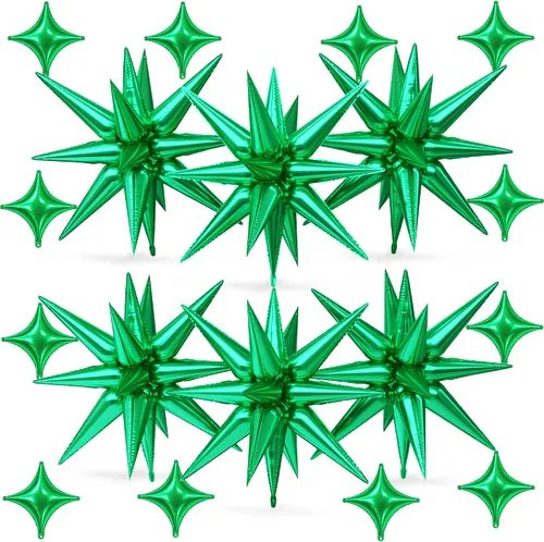 Vista 40 de Globos de estrella rosa, 18 piezas de papel de aluminio para niñas