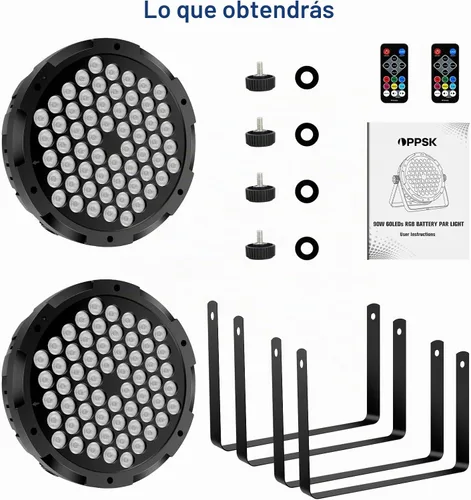 Vista 8 de Luz Par de escenario regulable de 90 W 60 LED por control remoto