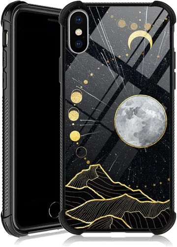 Vista 10 de DJSOK Funda compatible con iPhone XR, diseño con patrón de parachoques trasero, esquinas reforzadas antiarañazos, caver de TPU suave, fundas