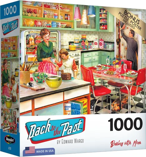 Vista 11 de RoseArt - Back to the Past - Backyard BBQ - Rompecabezas de 1000 piezas para adultos