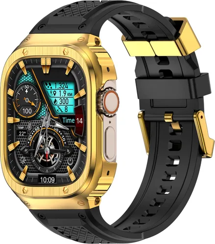 Vista 18 de Correa Deczone con Estuche de Acero Inoxidable Compatible con Apple Watch Series 9 8 7 SE 3 2 1/6 5 4 S 3 2 1 41mm 40mm 38mm, Bandas para iWatch