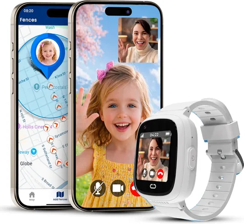 Vista 10 de Reloj para niños con localizador GPS, llamadas bidireccionales, seguimiento en tiempo real y alertas SOS - Reloj inteligente para niños