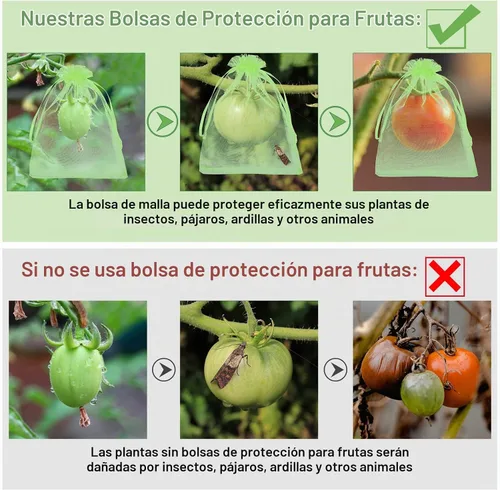 Vista 4 de Boao 200 bolsas de protección de frutas