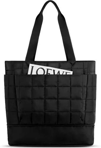 Vista 9 de befen Bolsa de mano para computadora portátil para mujer, bolsa de viaje para enfermera, bolsas acolchadas acolchadas, bolsa de playa ligera e