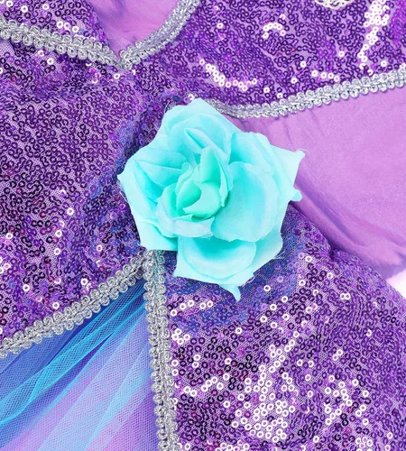 Vista 4 de TYHTYM Tinkerbell - Disfraz de hada verde para niñas pequeñas, disfraz de Halloween con alas de mariposa