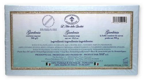 Vista 4 de Saponificio Artigianale Fiorentino La Saponeria Firenze Made in Toscana Jabón Italiano 10.5 oz (Gardenia)