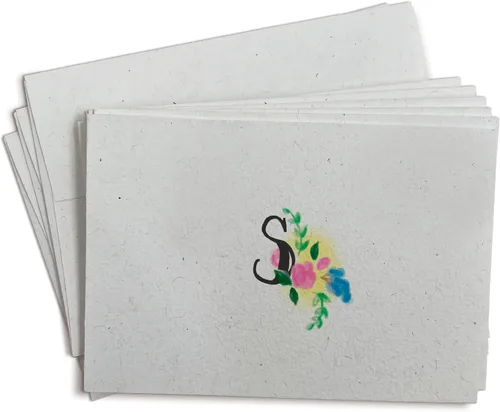 Vista 20 de Sugartown Greetings Tarjetas de notas con monograma floral - 24 tarjetas de notas de papelería con sobres (letra A)