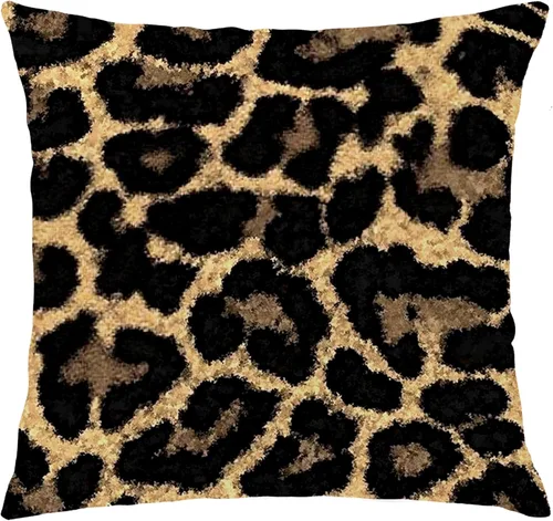 Vista 15 de Trendy Leopard Cheetah Print Pillow Covers 18x18 Set of 4