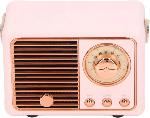 Vista 5 de ZJchao Altavoz portátil mini compacto inalámbrico retro diseño incorporado tarjeta radio alta capacidad batería ligero para viajes al aire libre