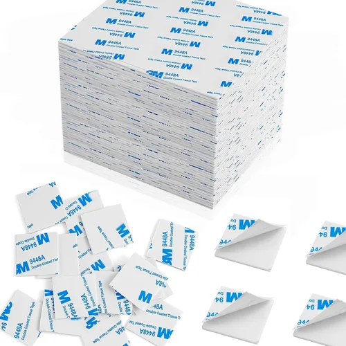 Vista 8 de 100 piezas de cinta adhesiva de espuma de doble cara, almohadillas adhesivas de doble cara autoadhesivas cuadradas para manualidades, cinta adhesiva