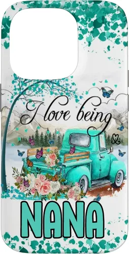 Vista 17 de I Love Being Nana Flower Butterflies Truck PC Case for iPhone 17