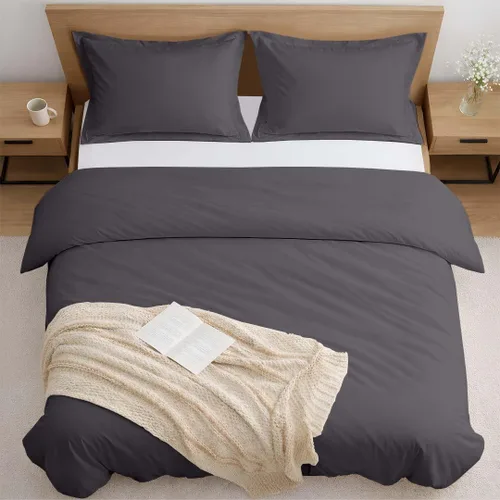 Vista 11 de Kotton Culture - Funda de edredón de microfibra prelavada de 1 pieza, tamaño individual, ropa de cama ultrasuave, ligera y transpirable, cierre