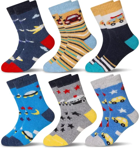 Vista 49 de Eocom 6 pares de calcetines de invierno cálidos de lana para niños y niñas