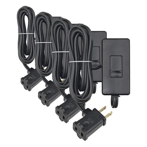 Vista 10 de Leviton Regulador de luz enchufable de mesa para bombillas LED regulables, halógenas e incandescentes, TBL03-10E, negro