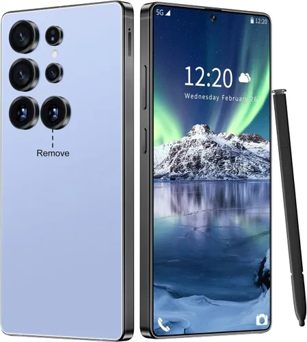 Vista 7 de Huness - Teléfono celular I25 Ultra desbloqueado, bolígrafo integrado, teléfono desbloqueado de 16+1 TB, batería Android 14 de 7000 mAh, pantalla HD