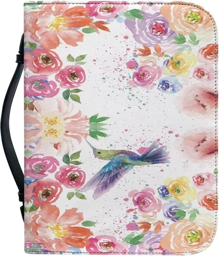 Vista 19 de Flashideas Funda de transporte ligera de la Biblia de la PU para las mujeres, cubierta de la Biblia de moda con asa para el estudio