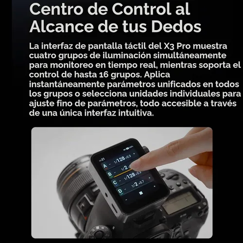 Vista 2 de Godox X3 Pro C X3Pro C Pantalla táctil TTL Flash Trigger para Canon, 2.4G inalámbrico, pantalla LCD de 2.4 pulgadas, integración Bluetooth y control