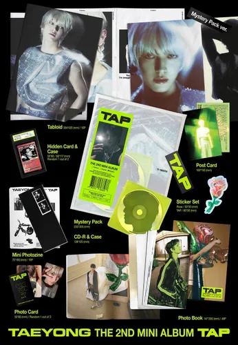 Vista 5 de DREAMUS NCT Taeyong TAP 2º contenido del mini álbum+tarjeta fotográfica+seguimiento sellado TAE Yong (3 versiones Set (SMini no incluido))