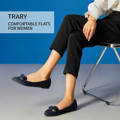 Vista 3 de Trary - Zapatos planos puntiagudos de meter, con moño, para mujer