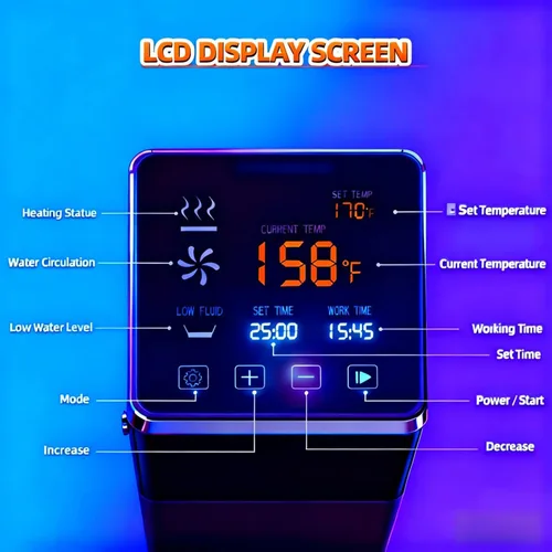 Vista 9 de Olla de precisión comercial Sous Vide de 1400 W Circulador de inmersión de calentamiento rápido Máquina térmica Sous Vide con temperatura