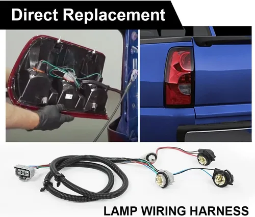 Vista 6 de PIT66 Arnés de cableado de luz trasera, controlador izquierdo compatible con Chevy Silverado 1500 1500HD 2500HD 3500 2003-2007 16531401