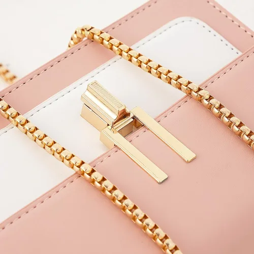 Vista 9 de Bolsos cruzados de cuero con bloques de color para mujer, bolsos cruzados de cuero, bolsos de diseñador lindos, bolso de hombro, tamaño mediano